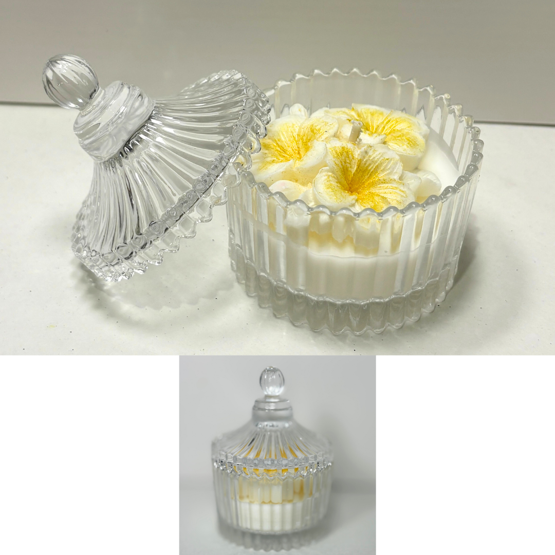 Carousel jar frangipani soy candle