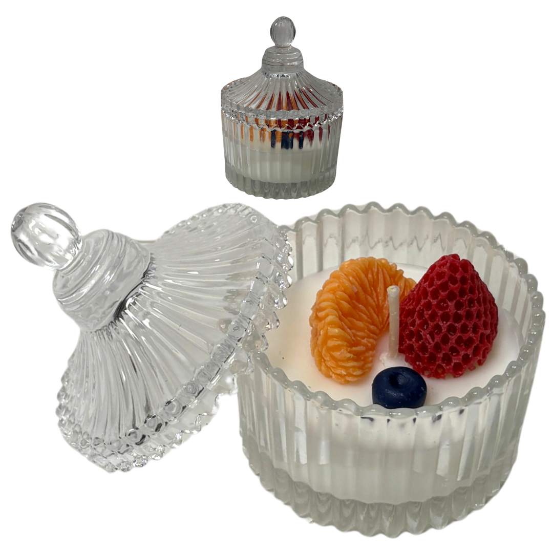 Carousel jar fruit soy candle