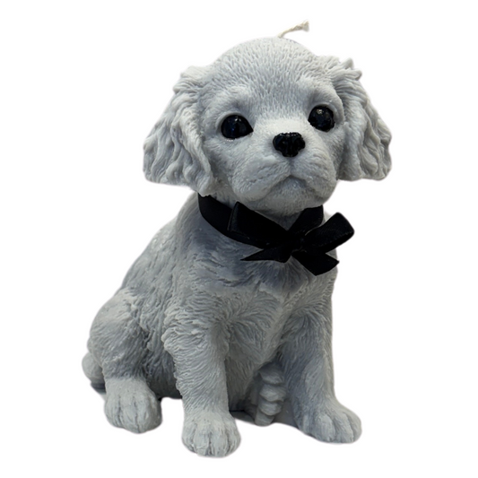 King Charles Cavalier Puppy Sculptural Candle