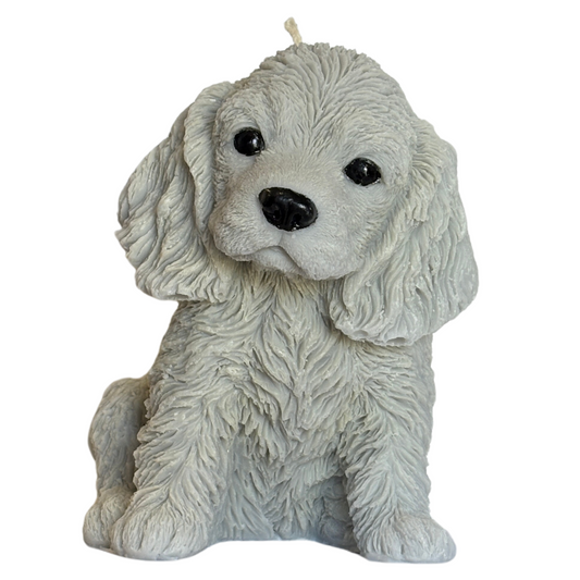 Cocker Spaniel Puppy Sculptural Candle