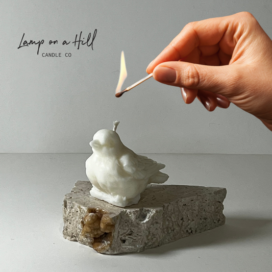 Sparrow Bird Sculptural Candle